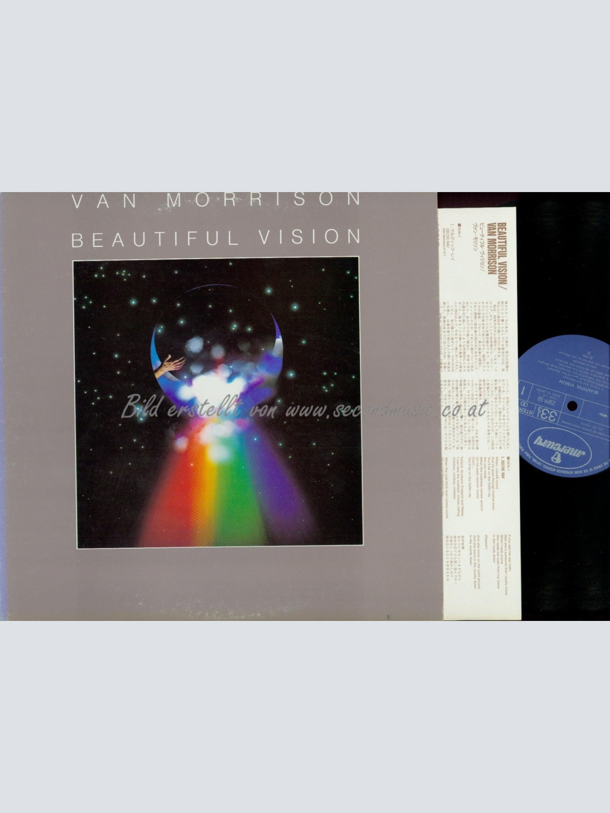 LP--VAN MORRISON //  BEAUTIFUL VISION //  JAPAN //  PROMO // 25PP-50 // NO OBI
