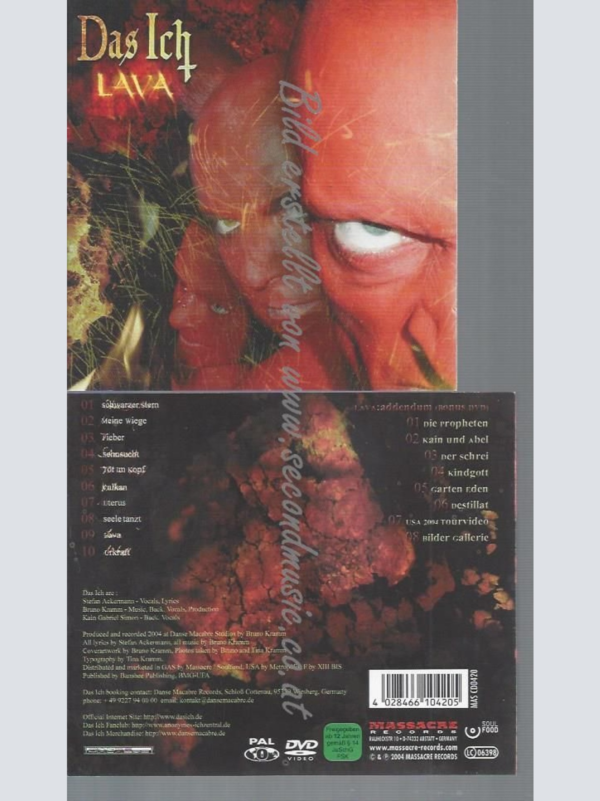 CD--  DAS ICH--LAVA -GLUT- CD + DVD