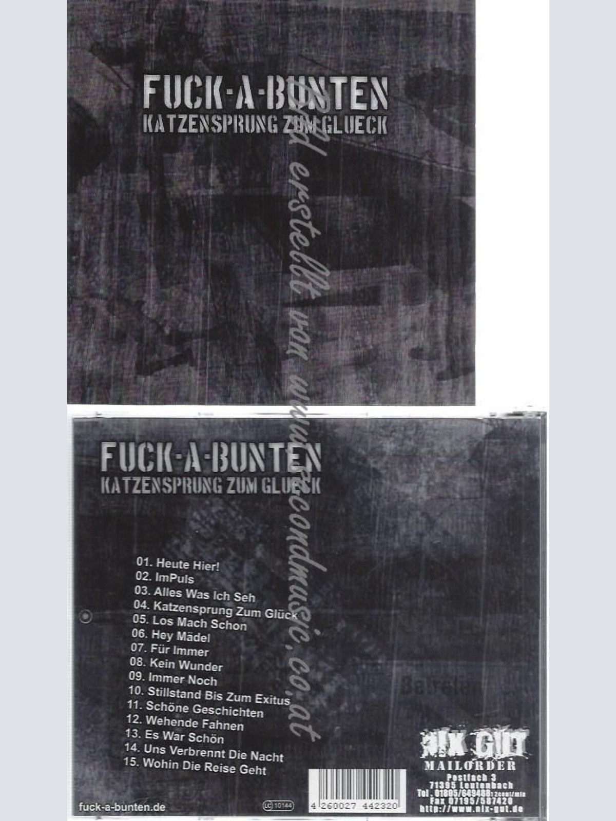 CD--FUCK-A-BUNTEN--KATZENSPRUNG ZUM GLÜCK | CD