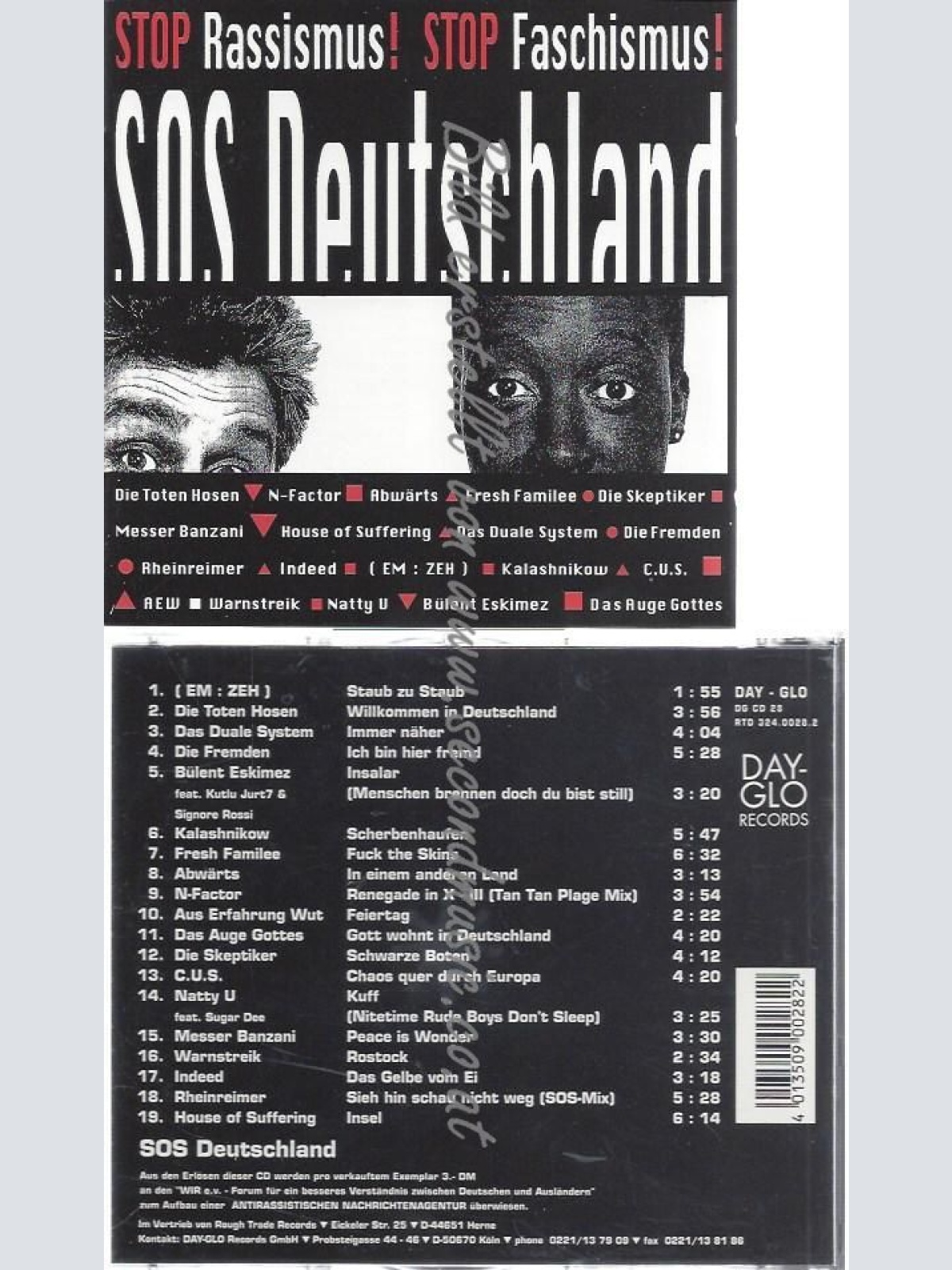 CD--STOP RASSISMUS! STOP FASCHISMUS!--DIE TOTEN HOSEN, N-FACTOR, ABWÄRTS,
