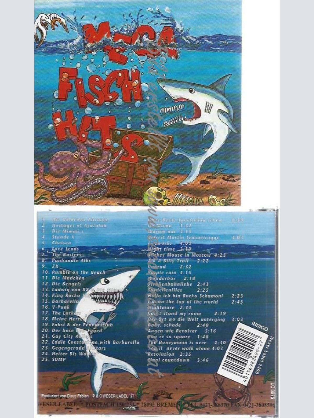 CD-- 15 JAHRE WESER/ VARIOUS--MEGA FISCH HITS
