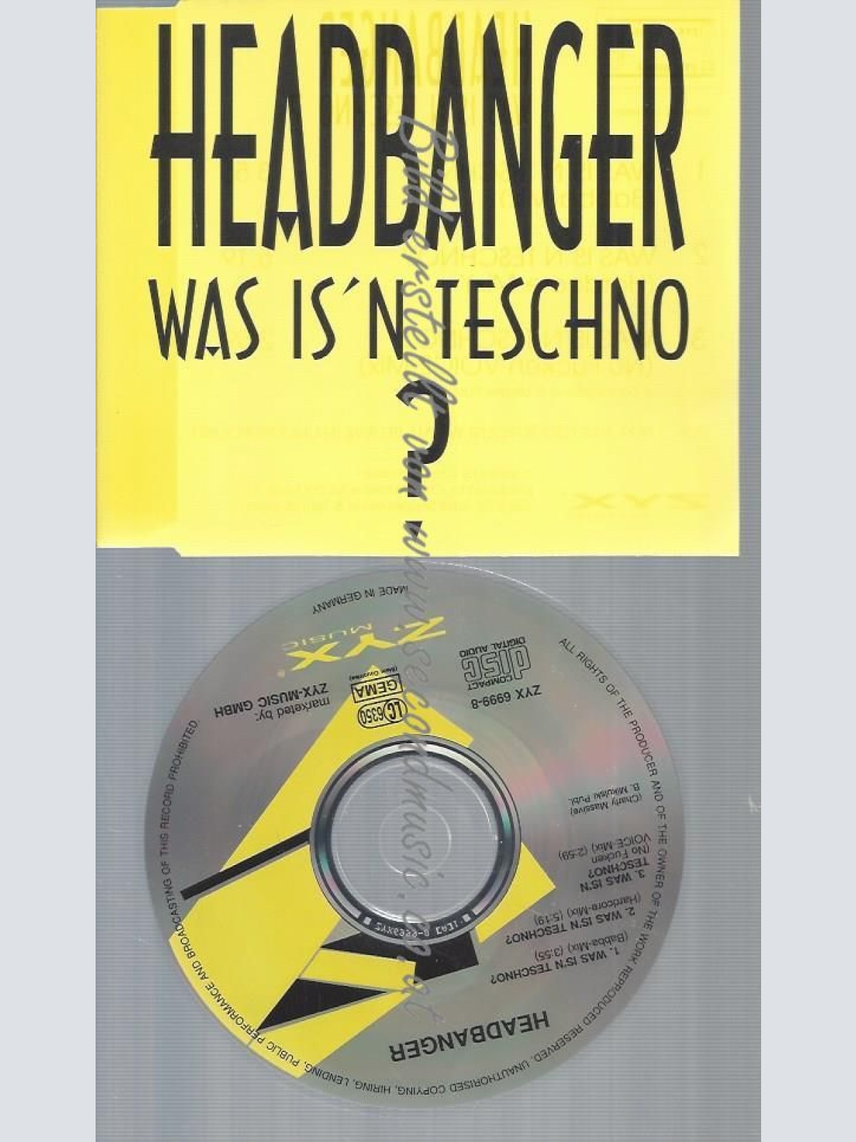 CD--HEADBANGER--WAS IS'N TESCHNO