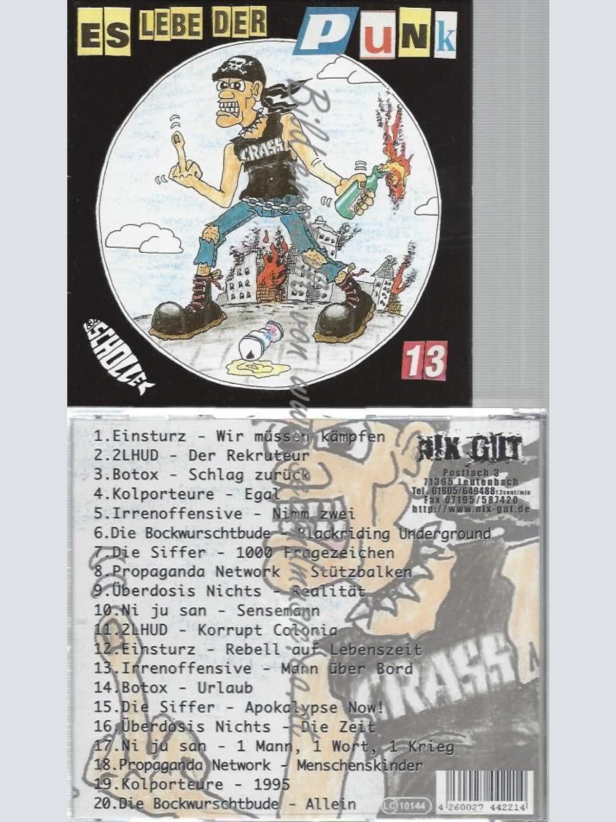 CD--VARIOUS ARTISTS--ES LEBE DER PUNK  13