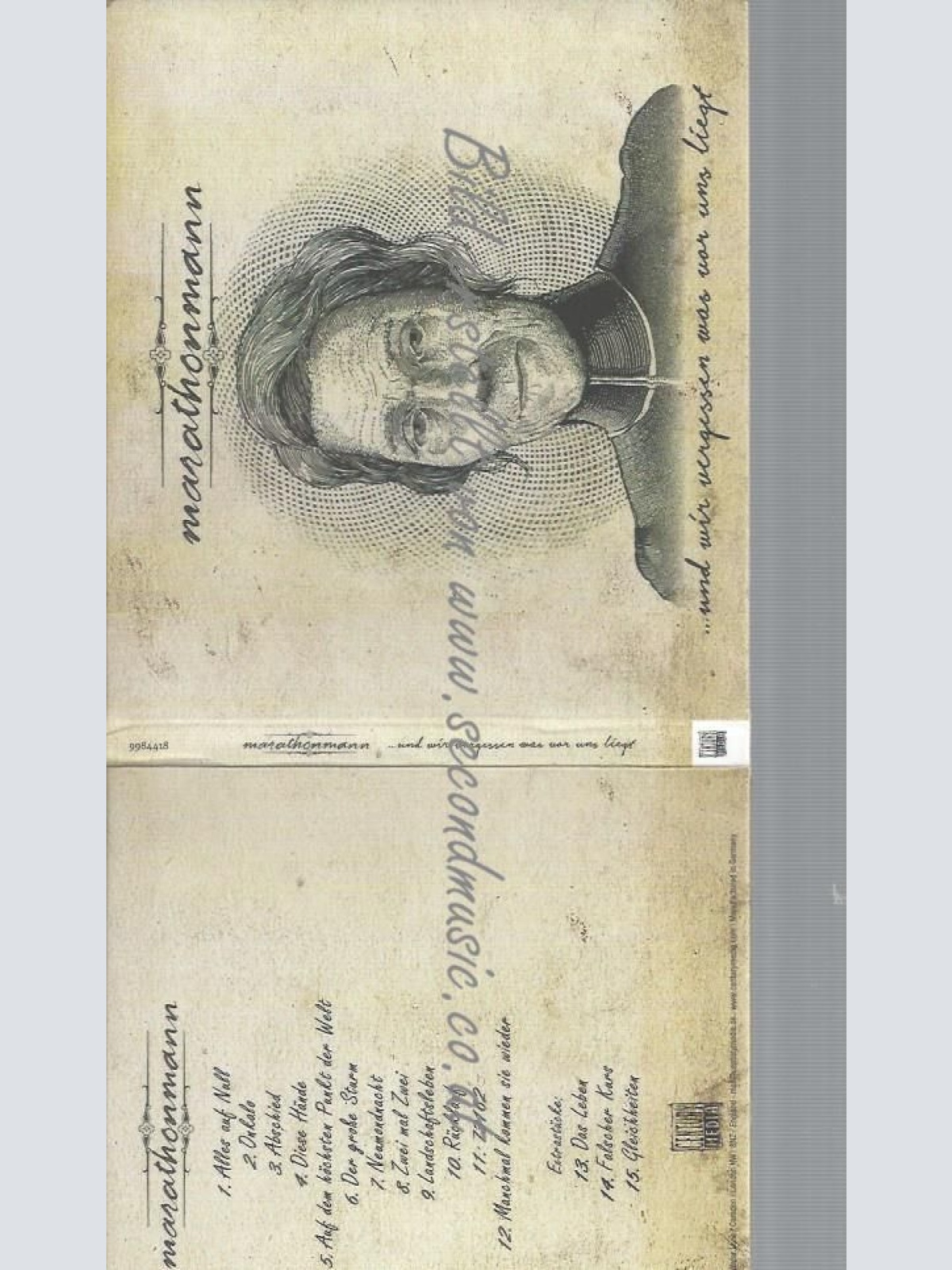 CD--MARATHONMANN--... UND WIR VERGESSEN WAS VOR UNS LIEGT