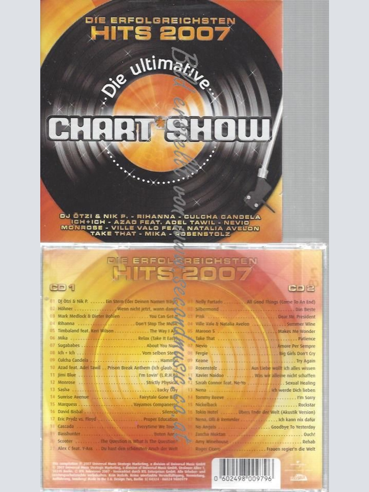 CD--VARIOUS ARTISTS--DIE ULTIMATIVE CHARTSHOW 2007- HITS  | DOPPEL-CD