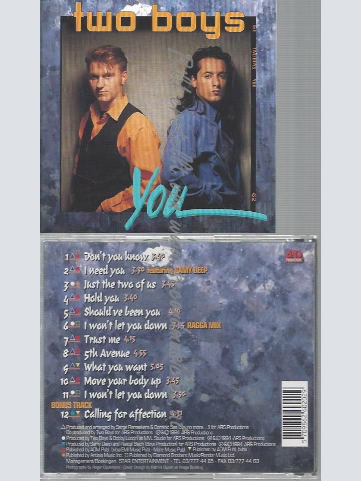 CD-- 2 BOYS--YOU --