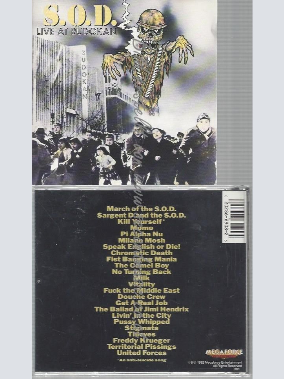 CD--STORMTROOPERS OF DEATH -S.O.D.---LIVE AT BUDOKAN