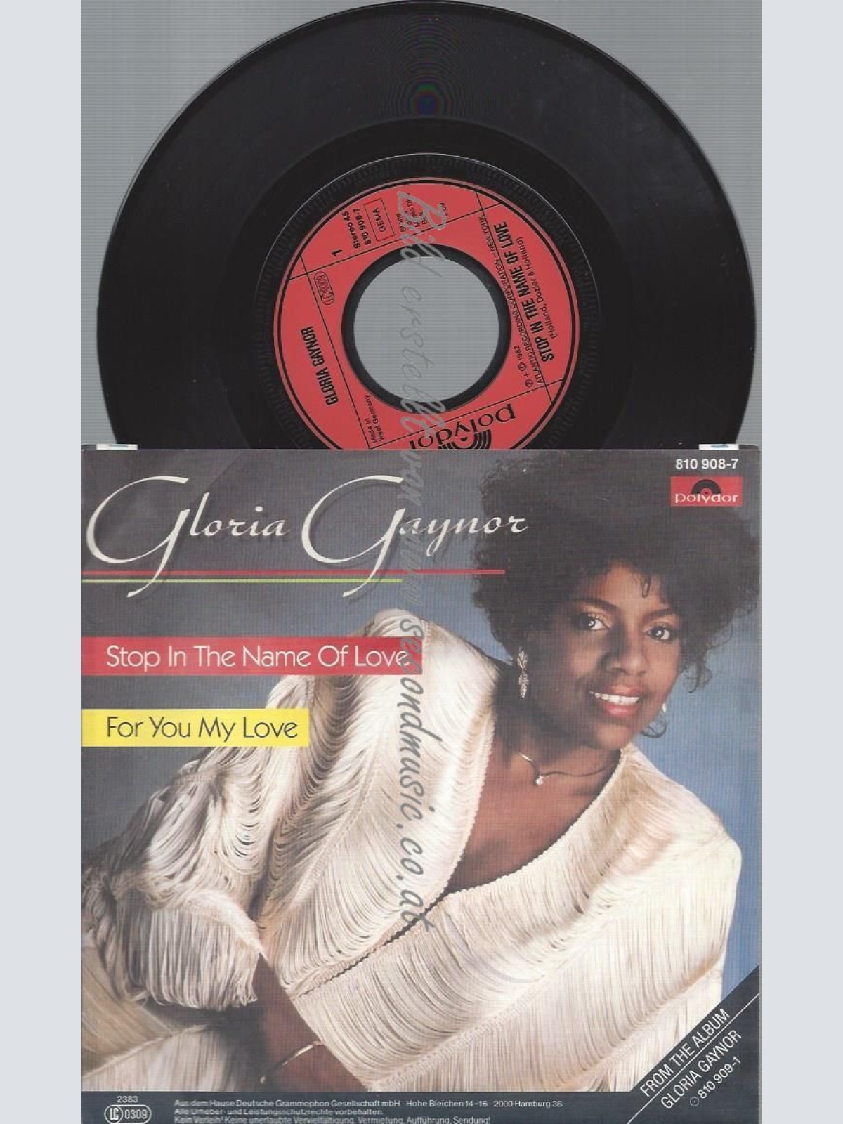 7"   Gloria Gaynor  Stop In The Name Of Love