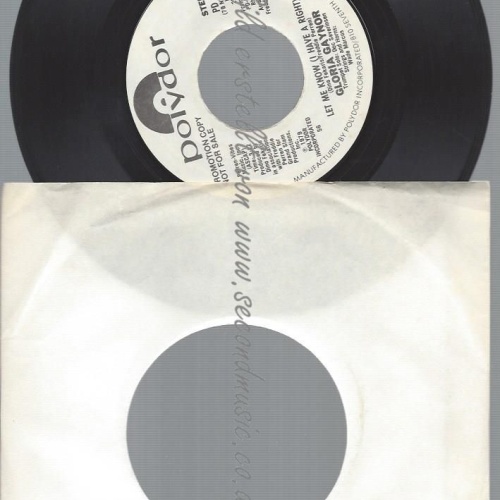 7"  Gloria Gaynor  Let Me Know PROMO