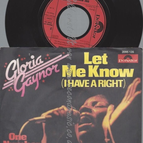 7"  Gloria Gaynor – Let Me Know