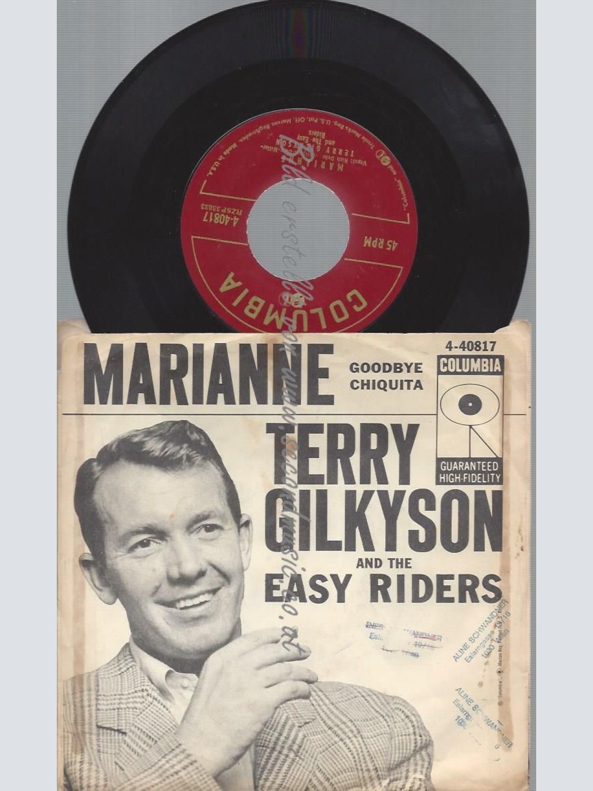 7"   Terry Gilkyson And The Easy Riders  Marianne