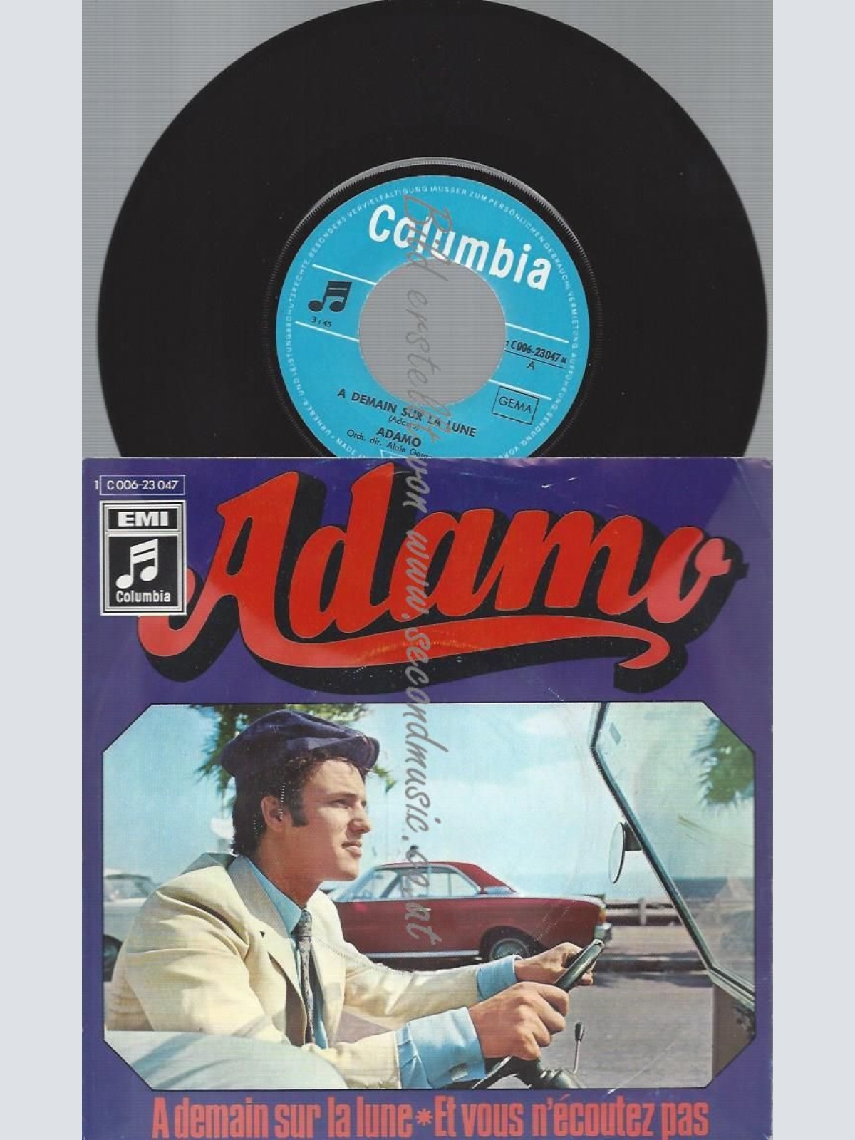 7"   Adamo  A Demain Sur La Lune