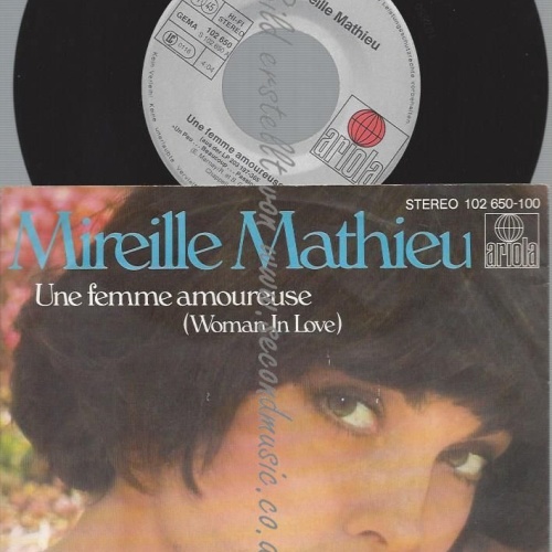 7"  Mireille Mathieu  Une Femme Amoureuse