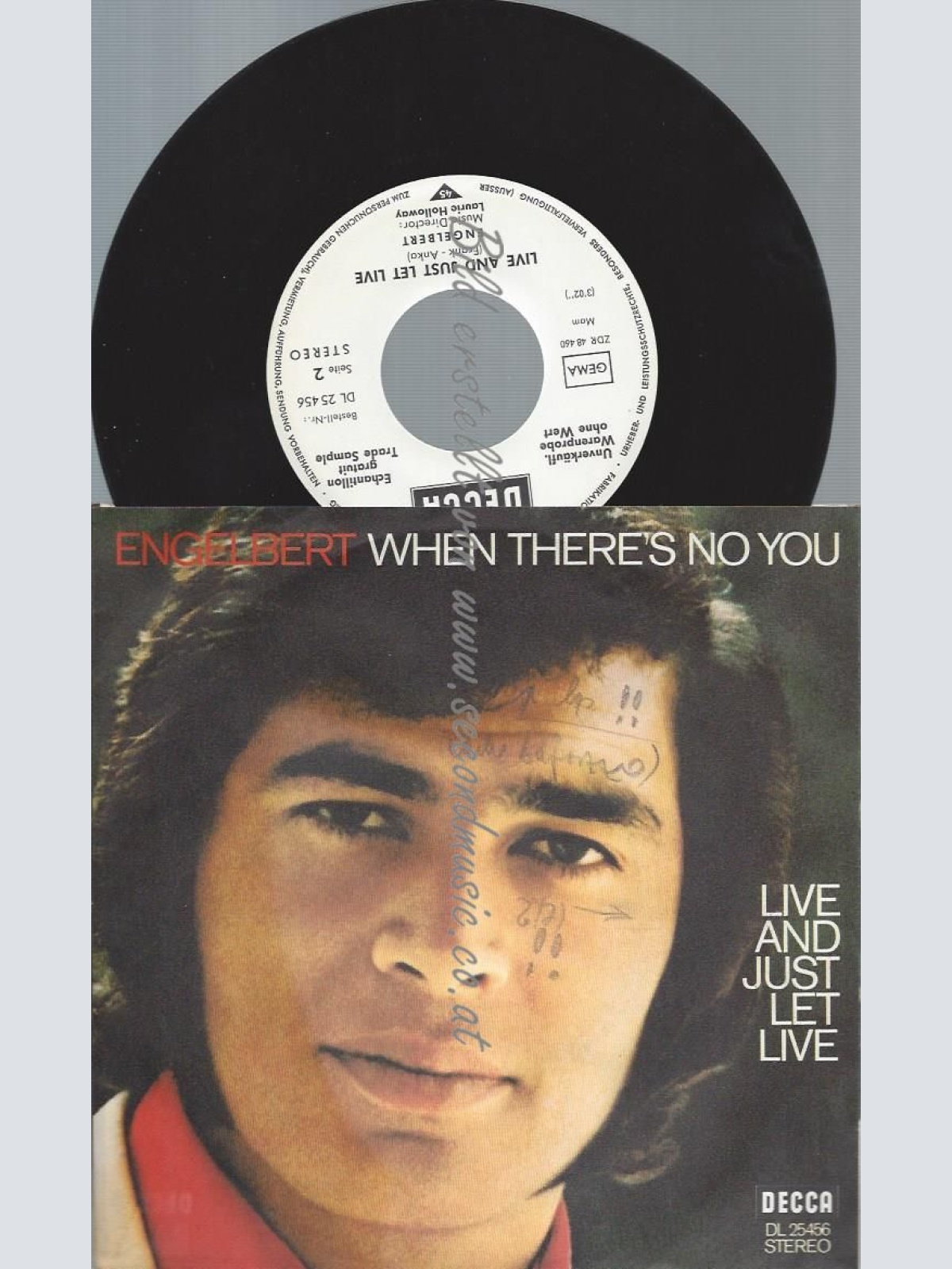 7"   Engelbert Humperdinck  When There's No You // PROMO