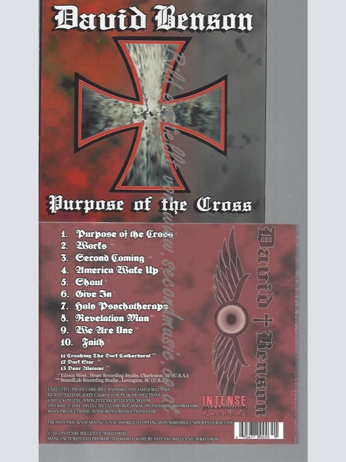 CD--DAVID BENSON--PURPOSE OF THE CROSS | IMPORT
