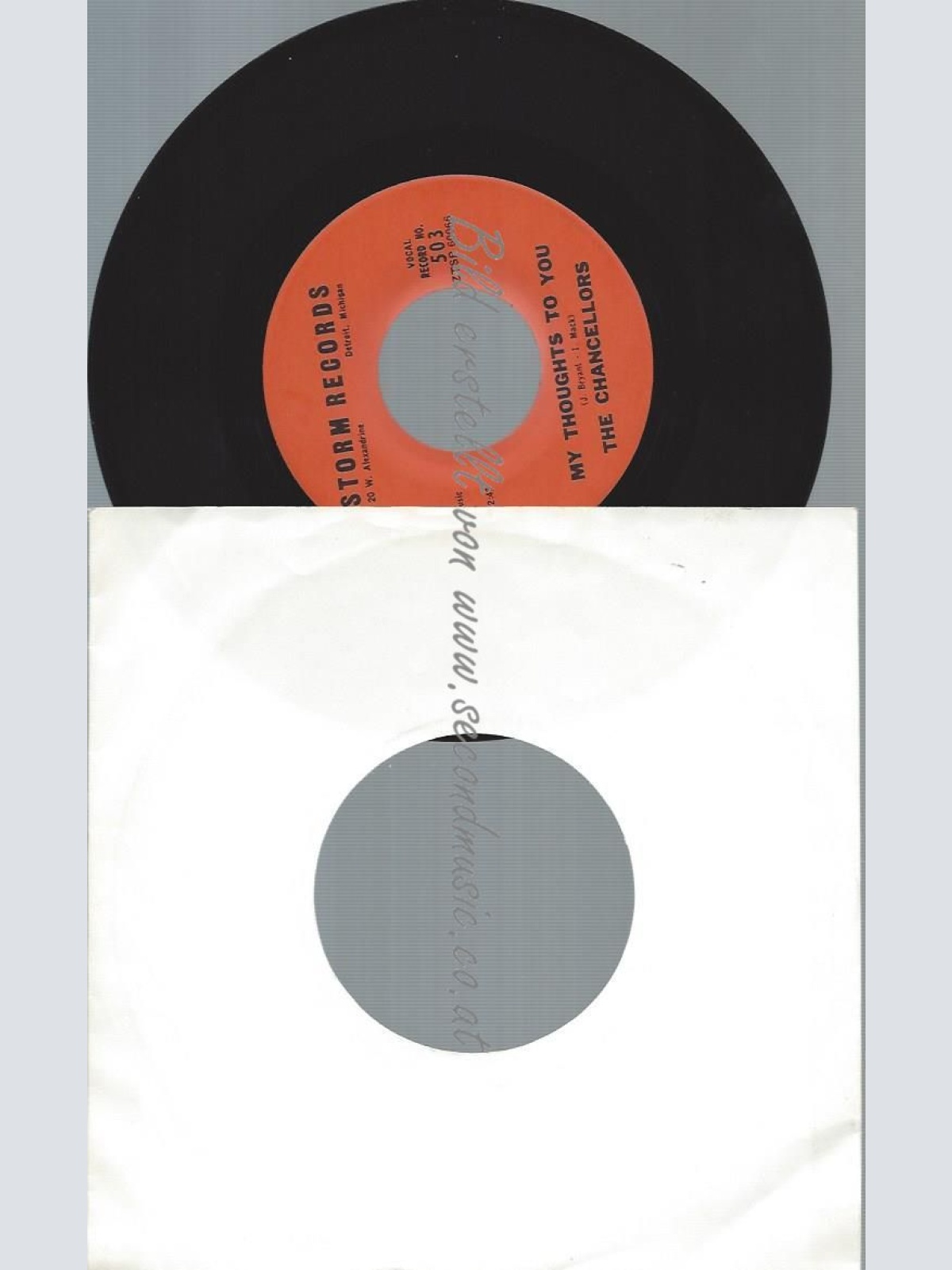 7"  THE CHANCELLORS My Thoughts To You 45 on STORM 503