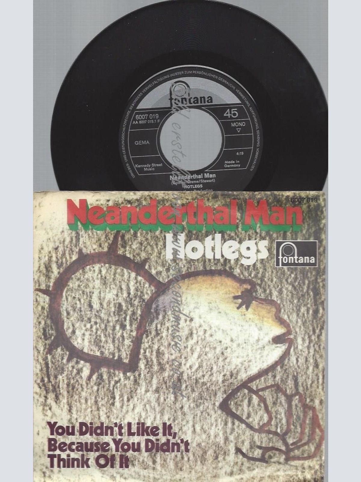 7"  Hotlegs – Neanderthal Man
