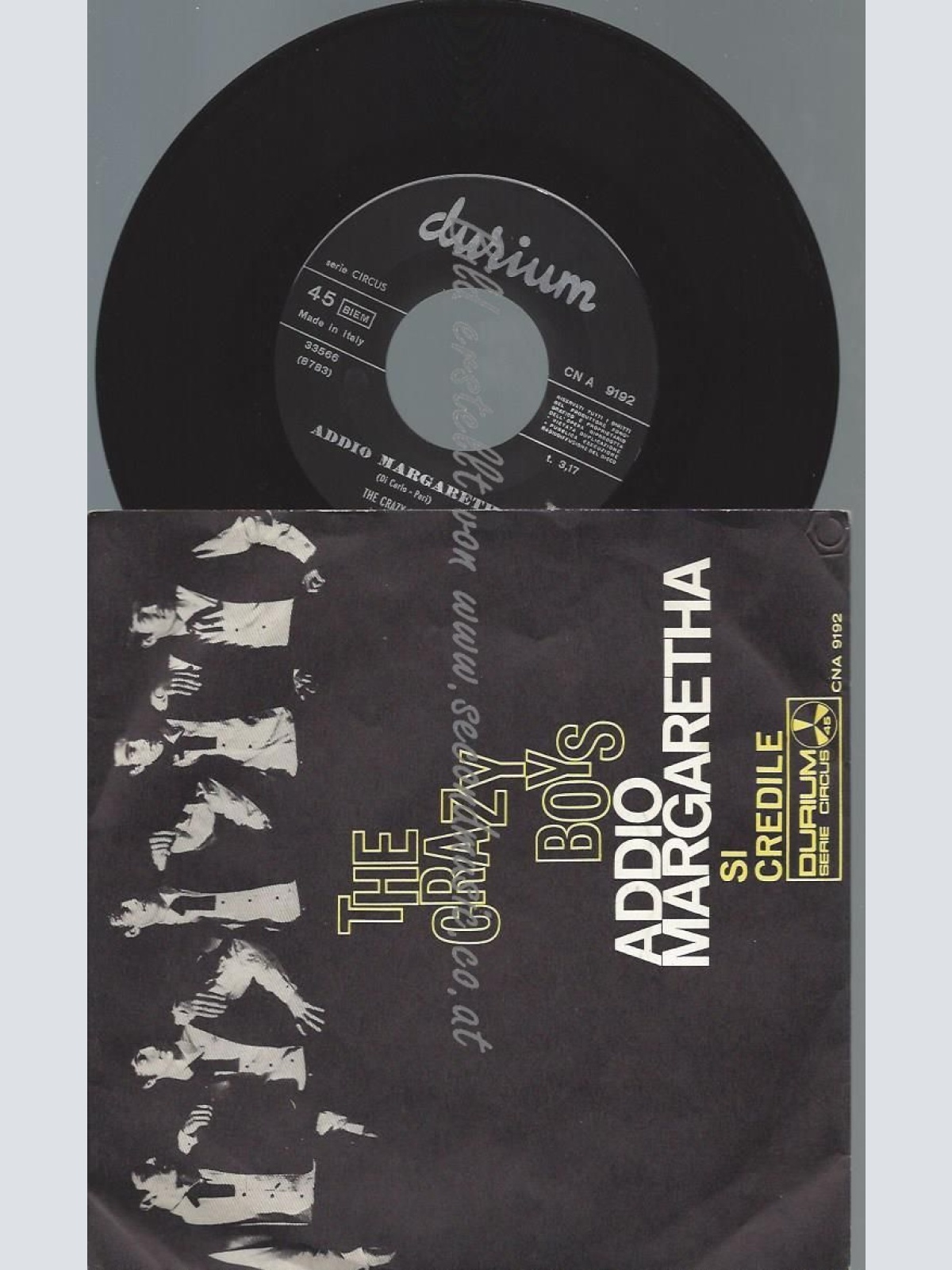 7" The Crazy Boys – Addio Margaretha