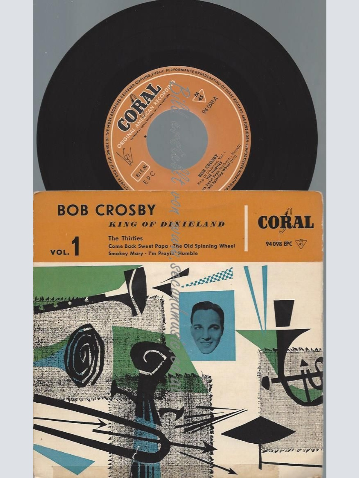 7"    Bob Crosby  King Of Dixieland, Vol. 1