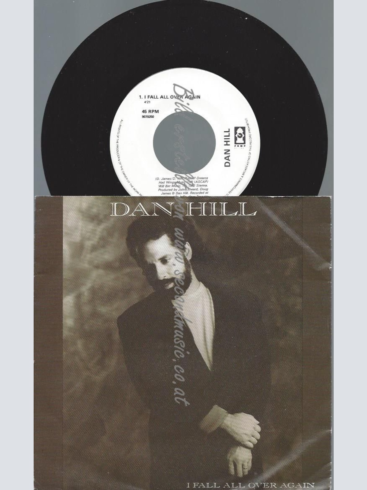 7"   Dan Hill  I Fall Over Again