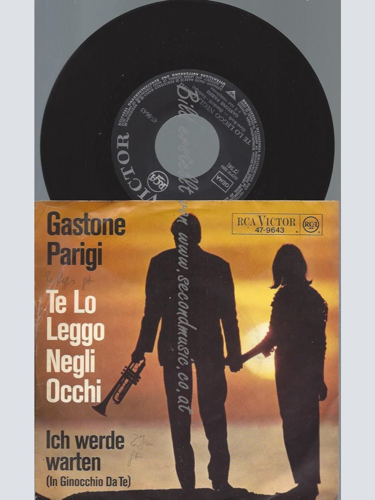7"   Gastone Parigi E Il Suo Complesso – Te Lo Leggo Negli Occhi