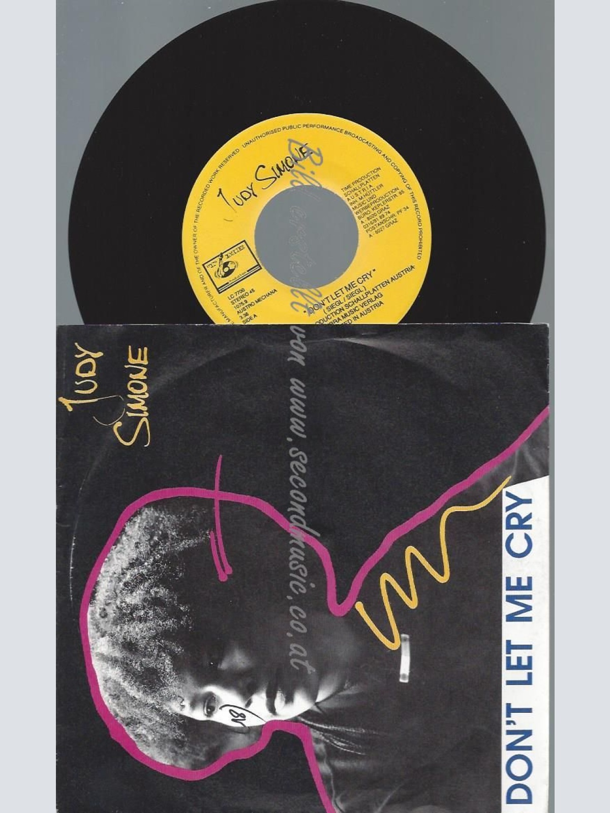 7"  Judy Simone DON'T LE ME CRY