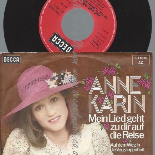 7"   Anne Karin  Mein Lied Geht Zu Dir Auf Die Reise
