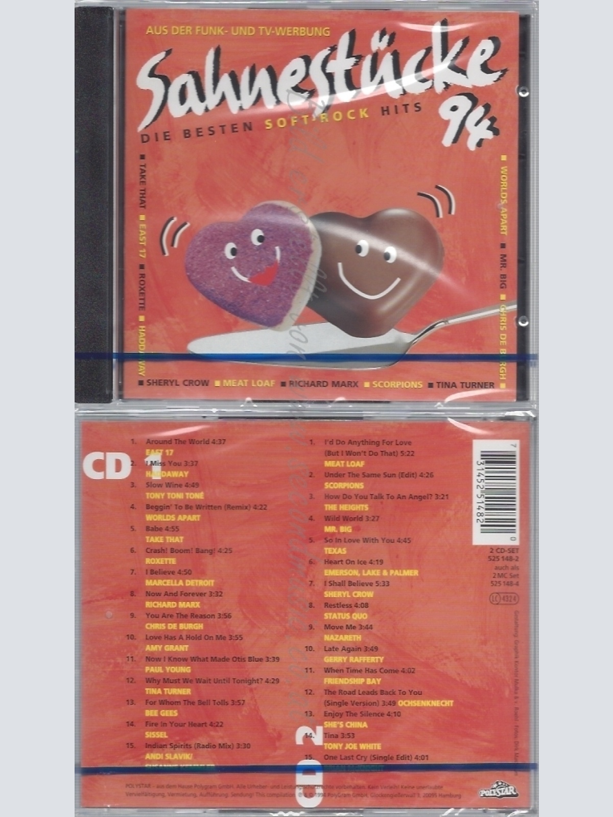 CD--NM-SEALED-SAHNESTÜCKE '94-DIE BESTE--TAKE THAT, EAST 17, ROXETTE, HADDAWAY,