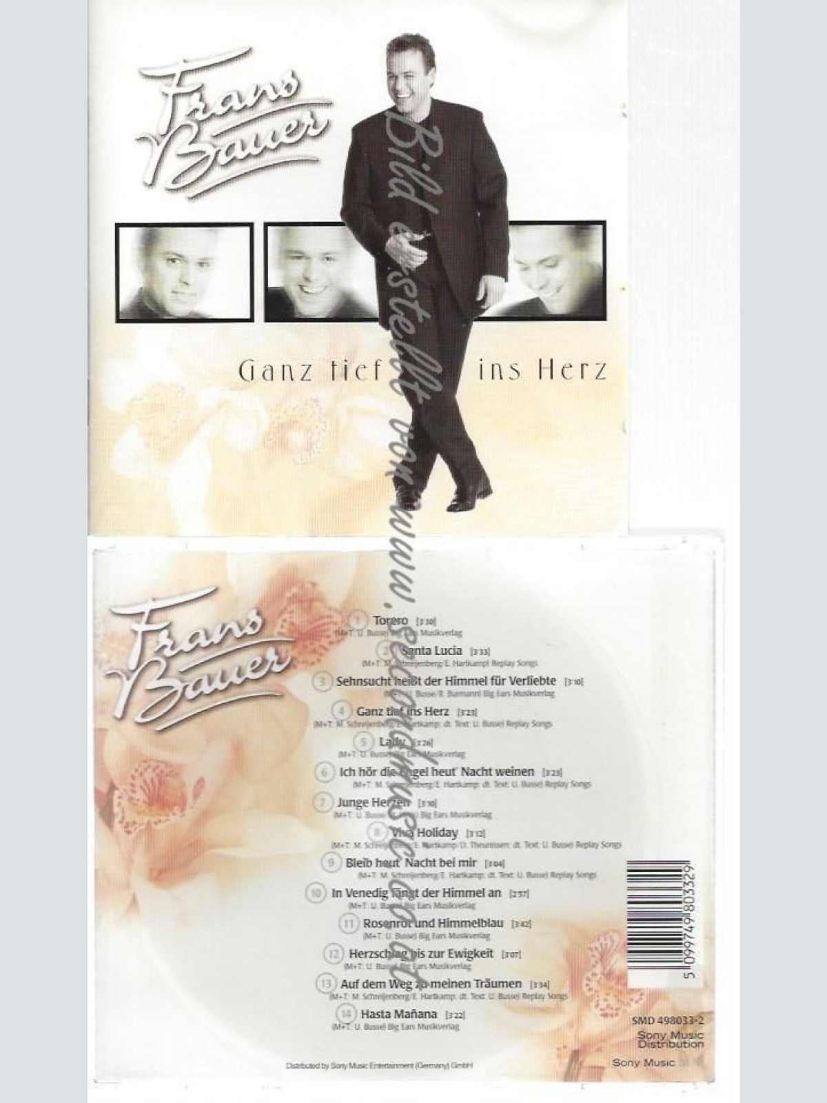 CD--Ganz Tief Ins Herz //  Frans Bauer