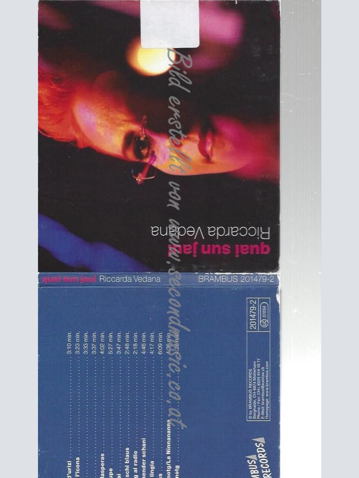 CD--RICCARDA VEDANA--    QUAI SUN JAU!