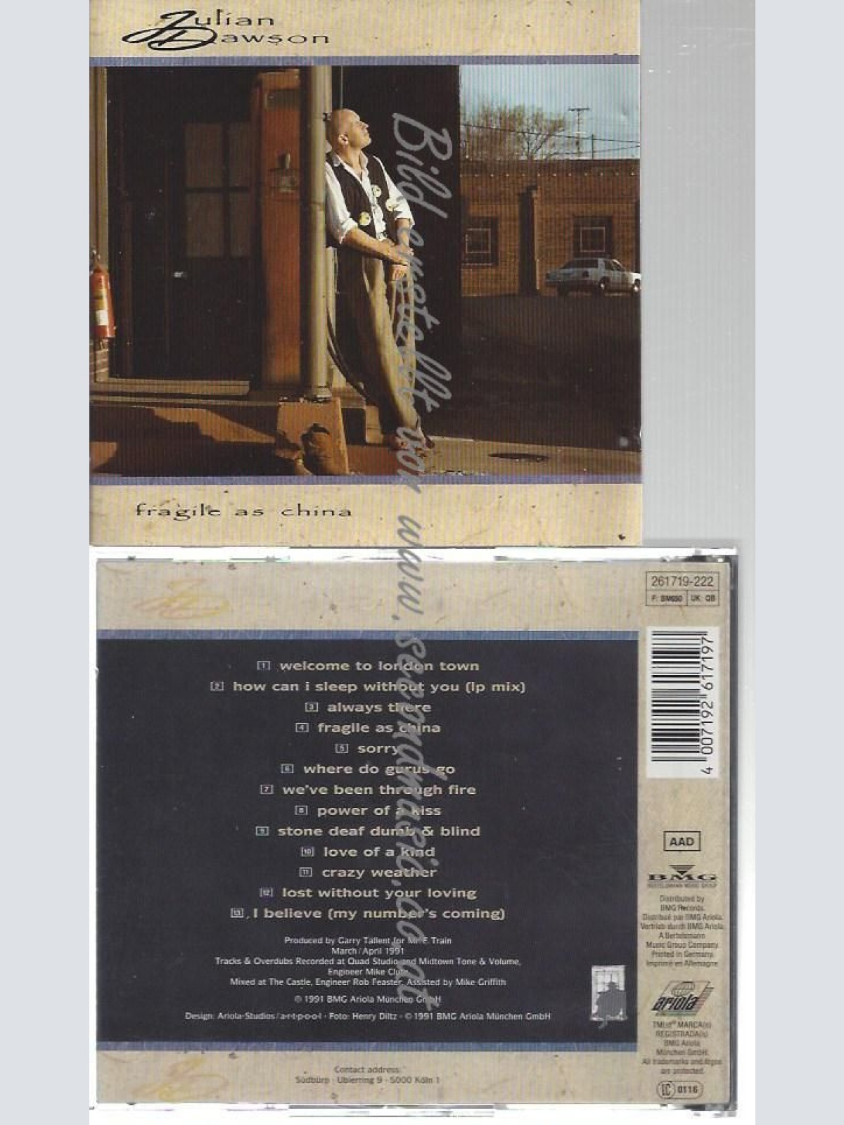 CD--JULIAN DAWSON--    FRAGILE AS CHINA