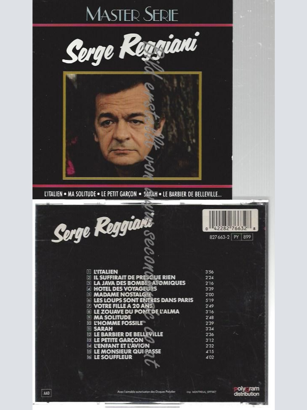 CD--ALENTS DU SIECLE | ORIGINAL RECORDING REMASTERED    / SERGE REGGIANI--