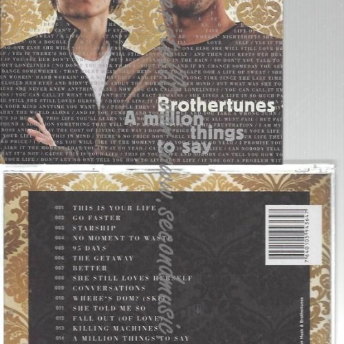 CD--BROTHERTUNES--    A MILLION THINGS TO SAY
