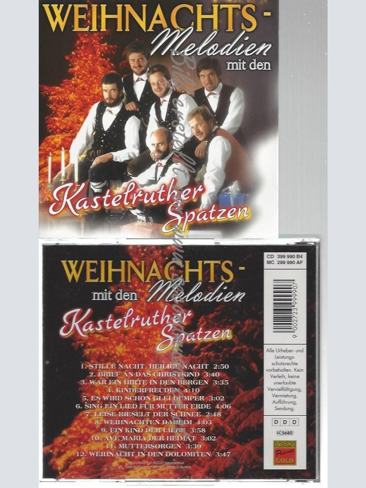 CD- -    WEIHNACHTS-MELODIEN MIT DEN KASTELRUTHER SPATZEN