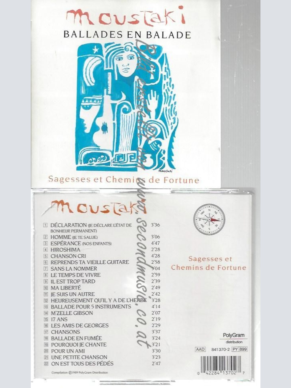 CD--GEORGES MOUSTAKI--    SAGESSES AT CHEMNINS DE