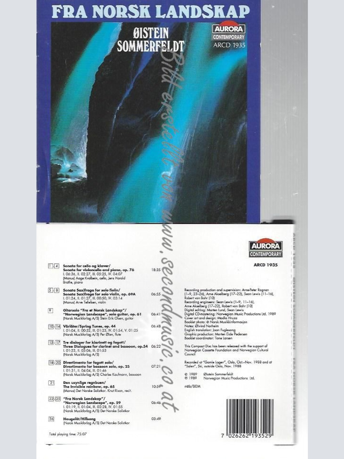 CD--BRATLIE UND TELLEFSEN--    FRA NORSK LANDSKAP