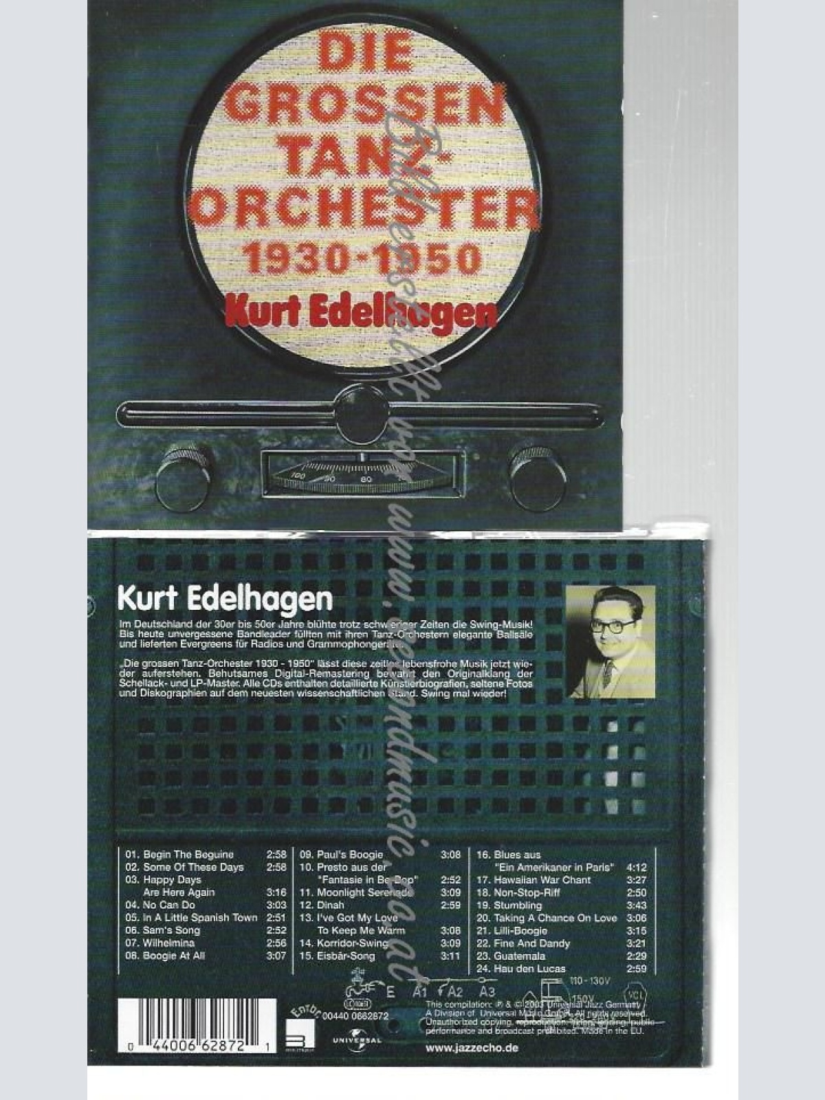CD--KURT EDELHAGEN & HIS ORCHESTRA--    MOONLIGHT SERENADE -JAZZ CLUB-