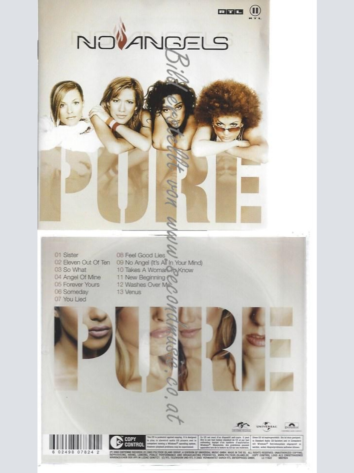 CD--NO ANGELS--    PURE