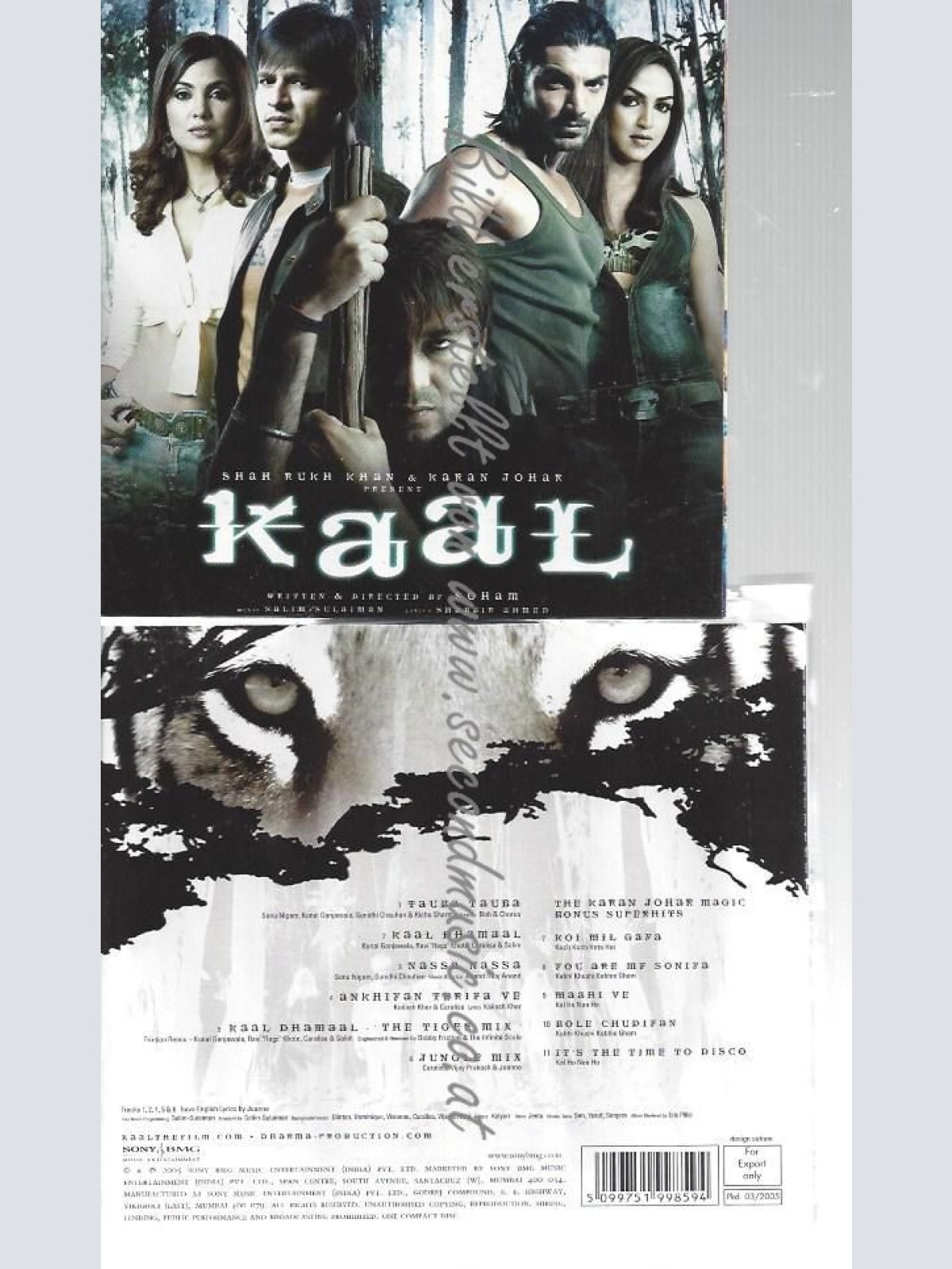 CD--OST UND VARIOUS--    KAAL -INDIA- | SOUNDTRACK