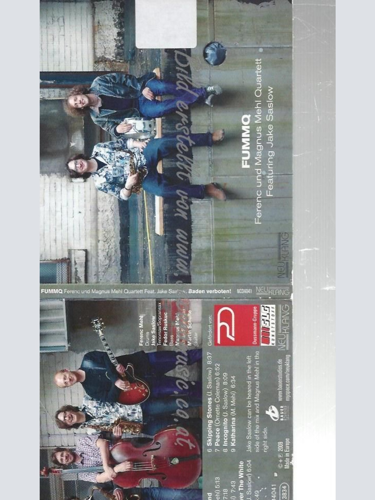 CD--  MEHL QUARTETT- FEAT. JAKE SASLOW--    BADEN VERBOTEN!