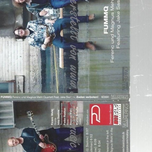 CD--  MEHL QUARTETT- FEAT. JAKE SASLOW--    BADEN VERBOTEN!