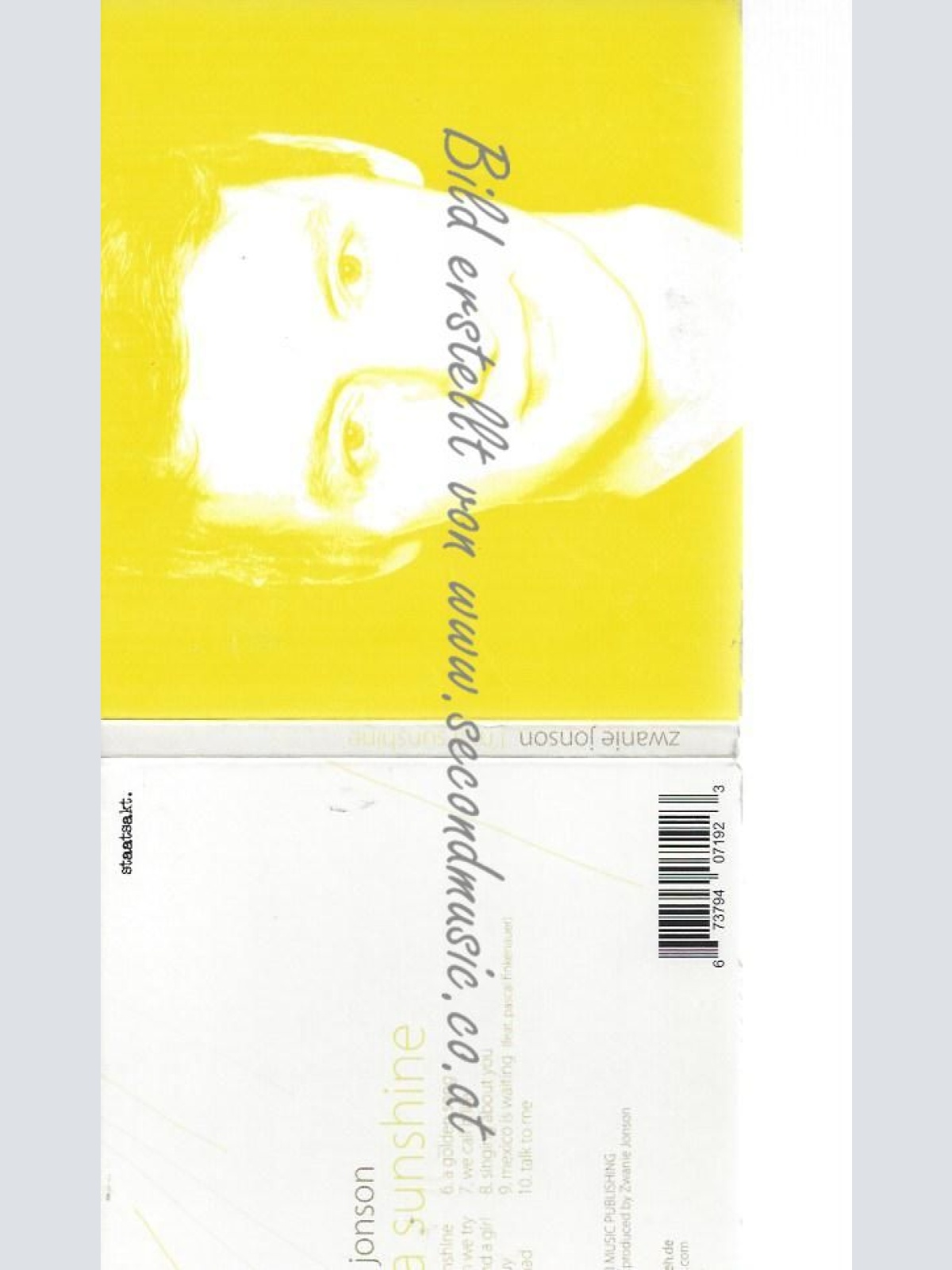 CD--ZWANIE JONSON--    I'M A SUNSHINE