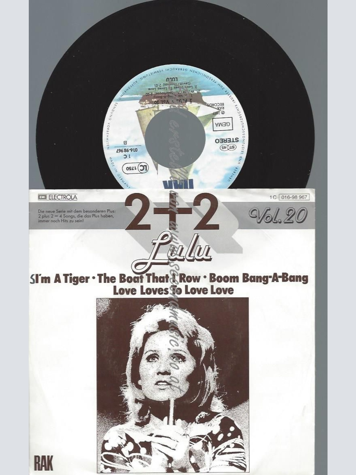 7"   Lulu  2 + 2 Vol. 20  // 	I'm A Tiger /  	Boom Bang-A-Bang