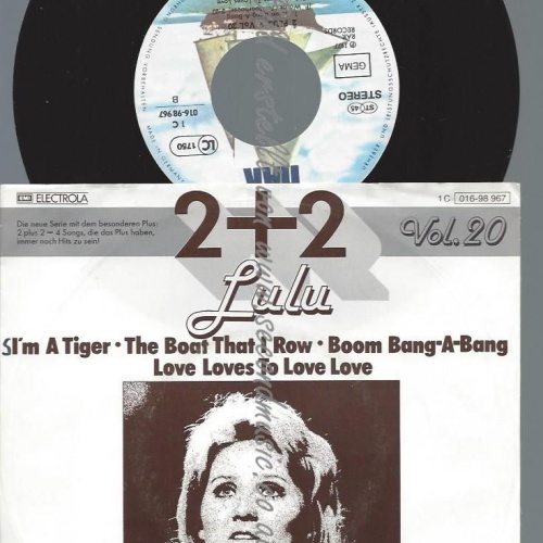 7"   Lulu  2 + 2 Vol. 20  // 	I'm A Tiger /  	Boom Bang-A-Bang