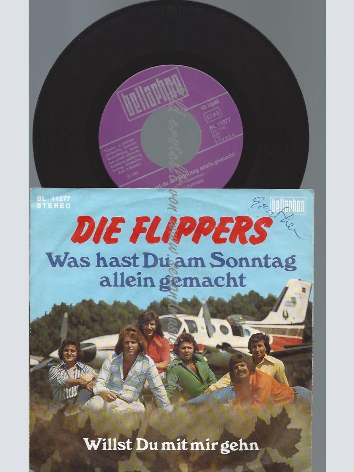 7"   Die Flippers  Was Hast Du Am Sonntag Allein Gemacht