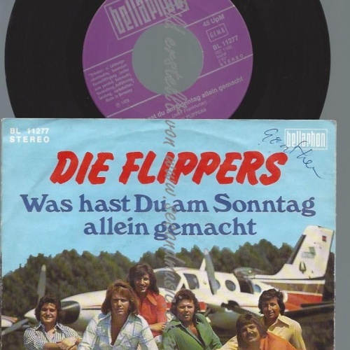 7"   Die Flippers  Was Hast Du Am Sonntag Allein Gemacht