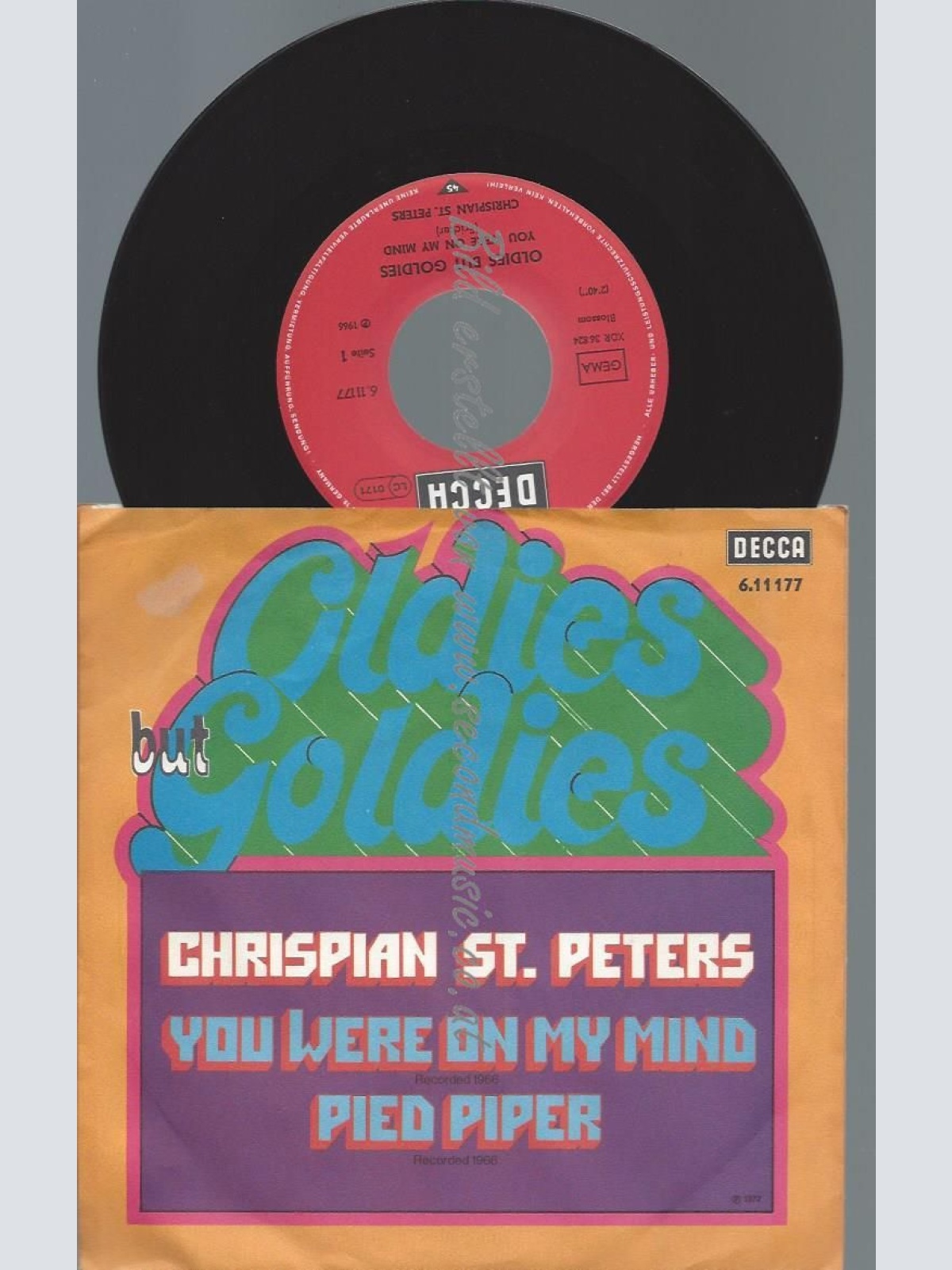 7"  Chrispian St. Peters  You Were On My Mind / Pied Piper