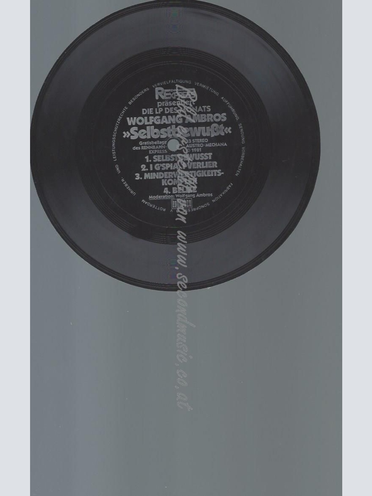 7" FLEXI -- WOLFGANG AMBROS --SELBSTBEWUSST