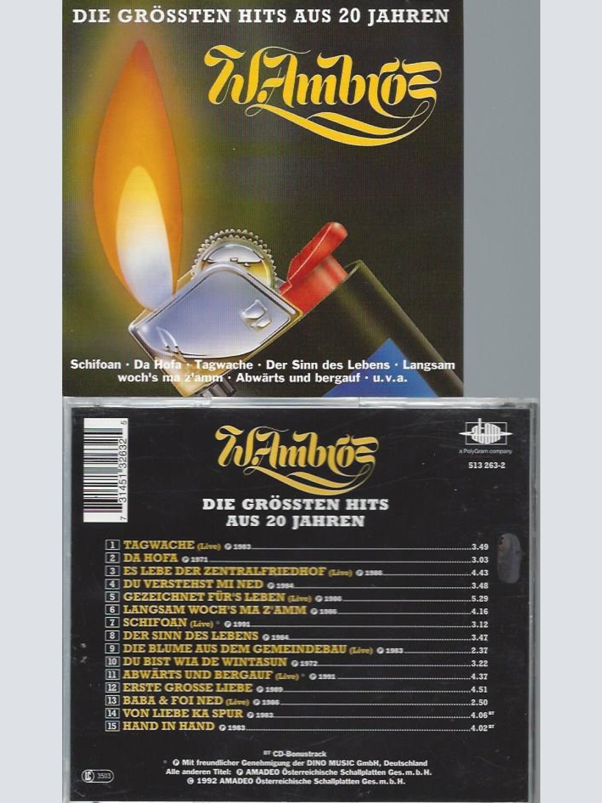 CD--WOLFGANG AMBROS DIE GRÖSSTREN HITS AUS 20 JAHREN // ATOM