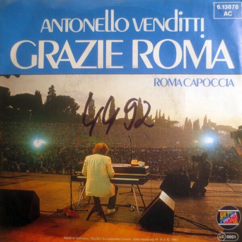 7", Single, Promo Antonello Venditti - Grazie Roma